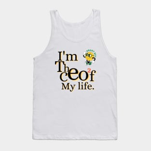 Life's CEO: White Tee Empowerment Tank Top